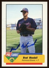 1994 Richmond Braves BRAD WOODALL Signed Card autograph AUTO RC