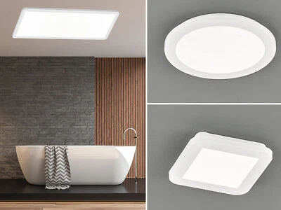 LED Deckenlampen in Weiß mit Dimmer für Bad & Ankleidezimmer eckige runde IP44 - Bild 1 von 4