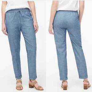 J. Crew | Entspannte Hose aus blauer Baumwolle - Bild 1 von 4