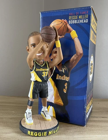 REGGIE MILLER Indiana Pacers Legend SGA Nodder Bobblehead NIB! Cover