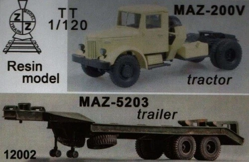Zz Modèle ZZ12002 - 1:120 MAZ-200V & MAZ-5203 Trailer - Neuf - Photo 1/1