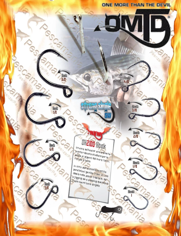 amo OMTD saltwater OH2100 strong single sw jigging popping Tonno Tuna - Immagine 1 di 1