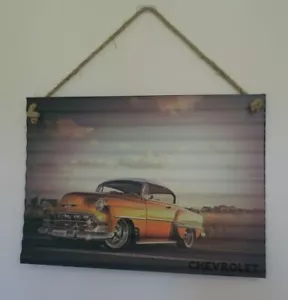 53 Chevy Chevrolet Tin Metal Corrugated Sign 40X30CM Licensed garage Shed Gift - Imagen 1 de 4