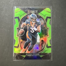 2022 Panini Select Die Cut Lime Green Russell Wilson /299 Denver Broncos #23