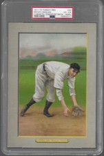 1911 T3 Turkey Red Mickey Doolan Cabinet - Checklist Back PSA 4 (MK)