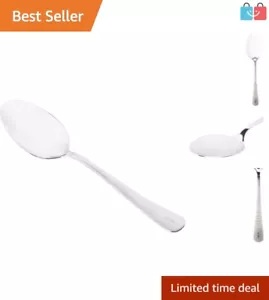 18-8 Stainless Steel 9-Inch Quenelle Spoon with Deep Well Bowl & Satin Finish - Picture 1 of 7