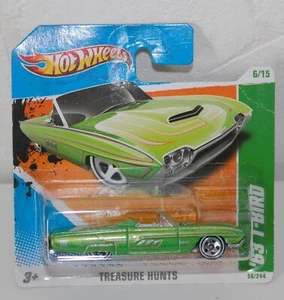 Tarjeta blister Hot Wheels Treasure Hunts '63 T-Bird 56/244 6/15 1:64 NUEVA EN EMBALAJE ORIGINAL  - Imagen 1 de 2