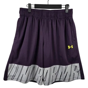 Pantalones Cortos Under Armour Baseline Speed Para Hombre XL Púrpura Verde Neón Baloncesto Deportes - Imagen 1 de 6