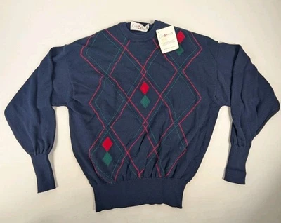 Suéter De Colección Clark & Gregory Para Hombres L. Azul Marino/Rojo Algodón Acanalado Golf Nuevo Con Etiquetas Nuevo de Lote Antiguo Foto 1 de 4