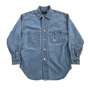 Camisa Polo Ralph Lauren Country Denim Manga Larga De Colección Talla M Usada en Excelente Condición Tranquila Lujo - Imagen 1 de 18