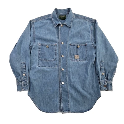 Camisa Polo Ralph Lauren Country Denim Manga Larga De Colección Talla M Usada en Excelente Condición Tranquila Lujo Foto 1 de 4