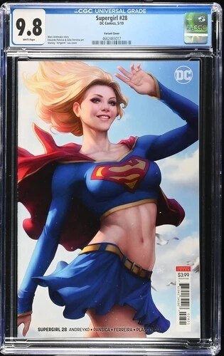 SUPERGIRL 28 ARTGERM VARIANT COVER CGC 9.8 WHITE PAGES 2019 - Image 1 of 2