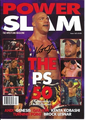 OV16  KURT ANGLE  signed Vintage  Wrestling Magazine w/COA - Image 1 of 4