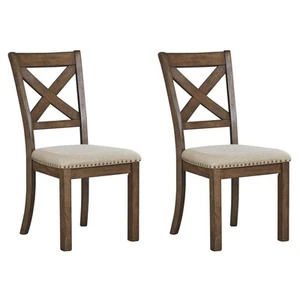 Signature Design by Ashley Moriville Modern Farmhouse 19" Upholstered Dining ... - Picture 1 of 7