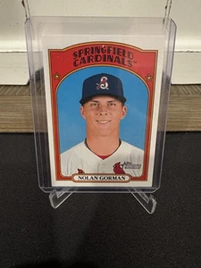 2021 Topps Heritage Minor League #210- Nolan Gorman SP - Picture 1 of 2