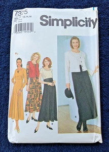 Simplicity #7375 Sewing Pattern Womens Dress Vest and Jacket 12 14 16 UNCUT - Imagen 1 de 7