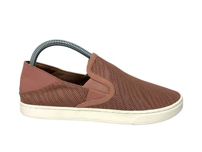 Olukai Pehuea Cork Leather Slip On Size 9 Shoes Pink Casual Everyday Pink Travel - Image 1 of 4