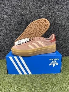 Adidas Gazelle Bold Womens Size 8.5 US Sneakers Shoes Clay Pink Originals JH9666 - Picture 1 of 12