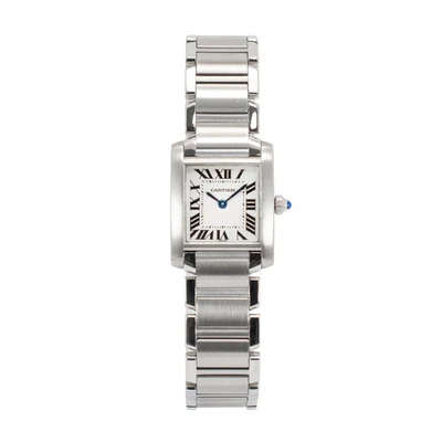 Ladies Cartier Tank Francaise 20MM 2384 White Roman Stainless Steel Quartz Watch - Image 1 of 4
