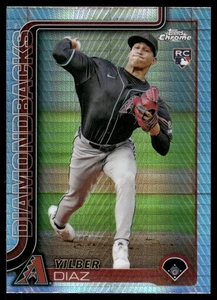 2025 Topps Chrome Yilber Diaz PRISM REFRACTOR RC #8 Arizona Diamondbacks - Picture 1 of 2