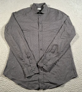 Armani Collezione Shirt Mens Small Gray Button Up Long Sleeve Business Casual - Picture 1 of 10