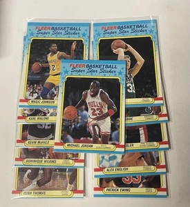 1988-89 Fleer Basketball Sticker Set - Picture 1 of 1