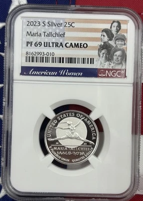 2023 S SILVER MARIA TALLCHIEF American Women Quarter NGC PF 69 Ultra Cameo🎁👍 - Image 1 of 2