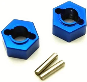 Radsechskant mit Stift für Losi Mini-T 2.0 Mini-B LOS212011 Aluminium 2 Stück blau - Bild 1 von 2