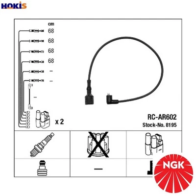 IGNITION CABLE KIT 8195 FOR ALFA ROMEO AR 33501 1.4L 4cyl 145 - Image 1 of 4