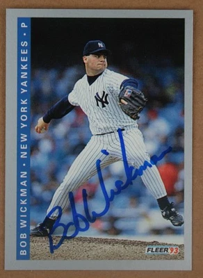 AUTOGRAPHED - Bob Wickman Fleer #288 New York Yankees 1993 MLB - Image 1 of 2