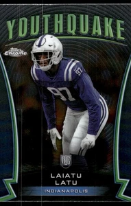 2024 Topps Chrome Laiatu Latu Youthquake #Y-9 Indianapolis Colts - Picture 1 of 2