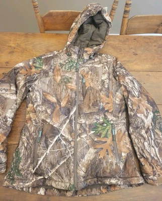 Womens Realtree Edge Camo Jacket Size Small Hooded Teal Accessories Free Ship - Image 1 of 4