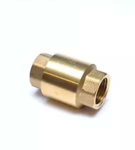 Female Inline Check Valve Anti Backflow 1/2" NPT FPT FIP WOG FasParts Brass - Picture 1 of 1