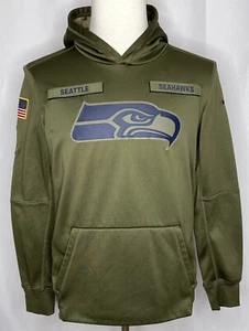 Seattle Seahawks Salute to Service Nike NFL Football Dri-Fit Hoodie Hood Boys XL - Picture 1 of 11