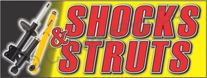 2'X5' SHOCKS & STRUTS BANNER Outdoor Indoor Sign Auto Service Repair Shop CV Fix - Picture 1 of 3