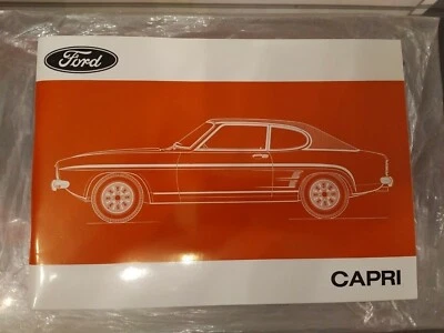 Ford Capri Mk1 1/2 owners handbook. Year 1972 (only UK models). Mint condition. - Imagen 1 de 4