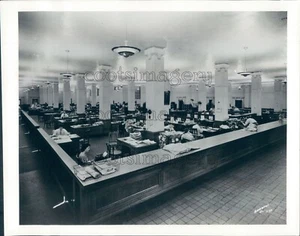 Press Photo Desks on First Floor Kansas City Star Newspaper 1930s - Picture 1 of 2