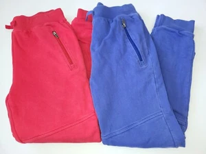 Boys Hanna Andersson Lined Double Knee Sweatpants Lot size 150 (12) red blue - Picture 1 of 5
