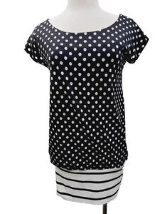 Sunao Kuwahara Issey Miyake Polkadot Dress Whimsey Boho Lux Sz Sm Black White - Picture 1 of 16
