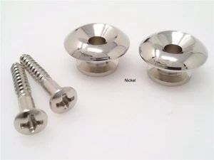 True Custom Shop® Nickel Oversized 17mm Strap Buttons for Gibson Guitars & Bass - Picture 1 of 3