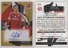 2020-21 Topps Finest Bundesliga Gold Refractor Auto /25 Stefan Bell #71 Auto