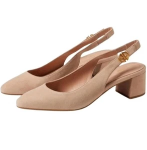 Cole Haan Women’s Go-To Slingback Pump 44mm in Pink Suede – Size 8.5 B - Picture 1 of 6
