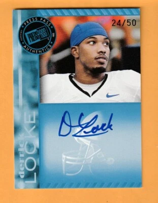 Derrick Locke Kentucky Wildcats 2011 Press Pass Autographs Blue /50 5Y - Image 1 of 2