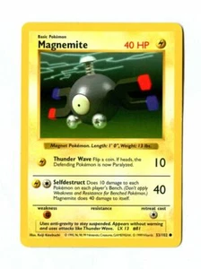 Vintage 1999 Shadowless MAGNEMITE No. 53/102 Original POKEMON Card (Base Set) - Picture 1 of 2