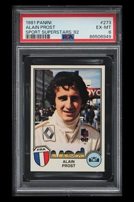 1981 🚘 Panini Sport Superstars #273 Alain Prost 2nd Year F1  PSA-6 - Image 1 of 2