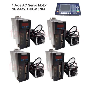 Servoavvitatore AC 1.8KW 6NM 4 assi/3 assi servomotore NEMA42 3000RPM+ controller CNC - Foto 1 di 14