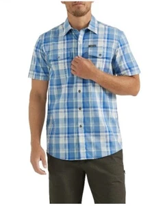 Wrangler Shirt Men Size XL Plaid Short Sleeve Utility Shirt New With Tag - Picture 1 of 20