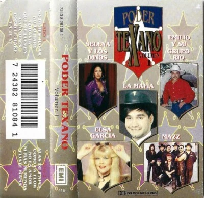 Selena y Los Dinos-Various – Poder Texano "Volumen 1" Cassette Foto 1 de 4