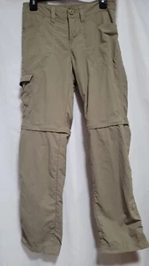 Mountain Hardwear Mirada Convertible Trail Pants Size 2/34 Beige Zip Offs Hiking - Picture 1 of 16