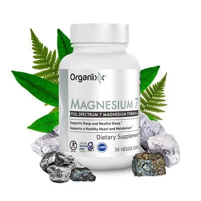 Organixx Suplemento de Magnesio - Cápsulas de Magnesio Natural para Apoyo al Sueño Foto 1 de 4